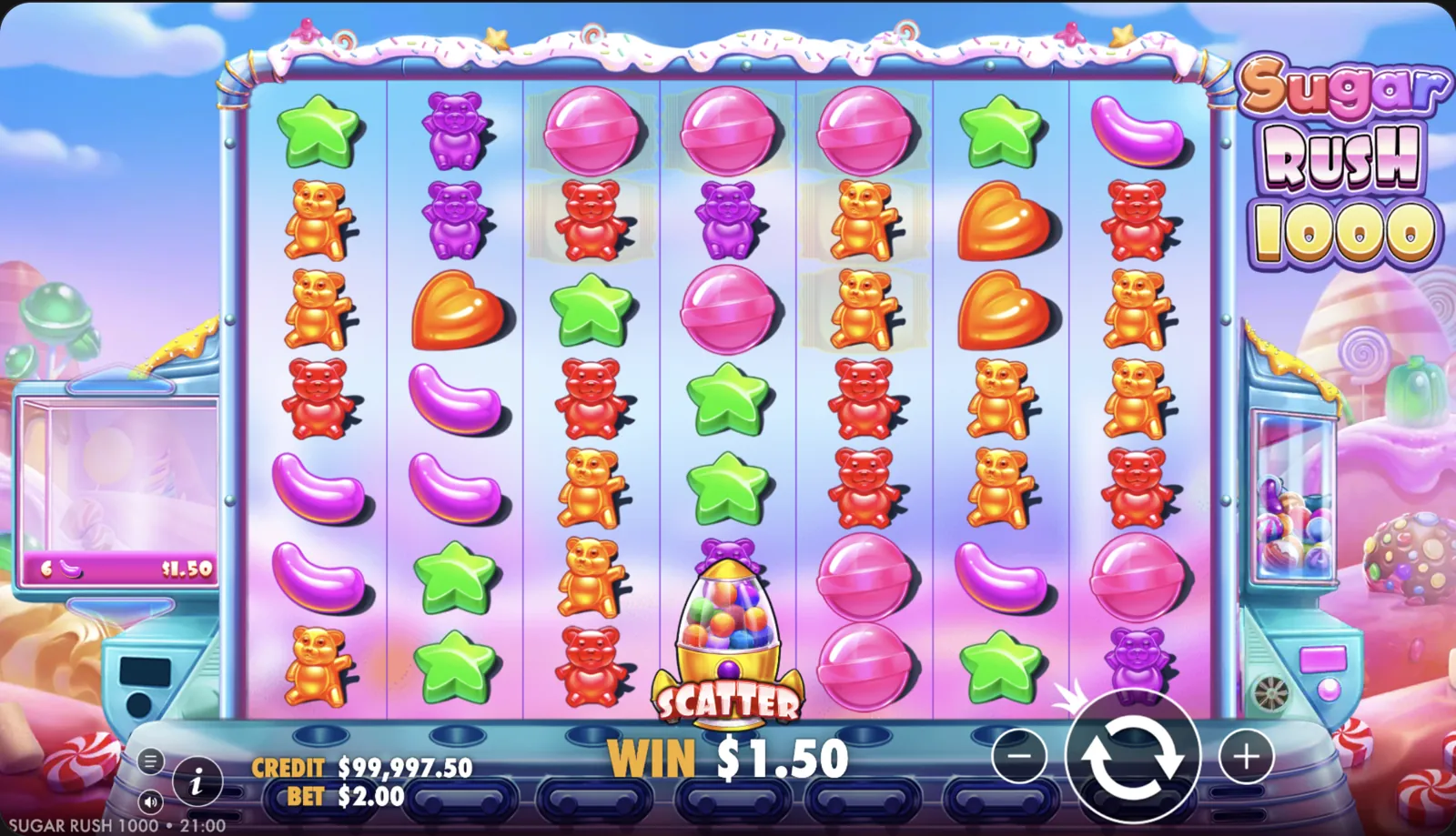 Sugar Rush 1000 demo reels